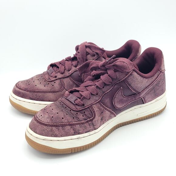 nike air force 1 ‘07 Premium ESS night Maroon sail 860532-600 women's size 6.5 - Picture 4 of 9